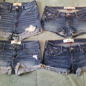 Hollister Women's Blue Denim Shorts